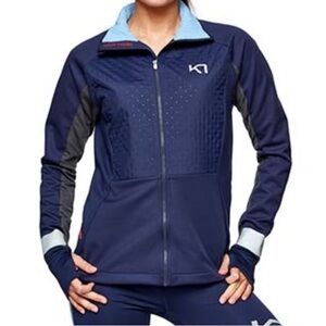 Kari Traa Toril Full Zip Exercise Hiking Pink and Gray Running Hiking Jacket, M